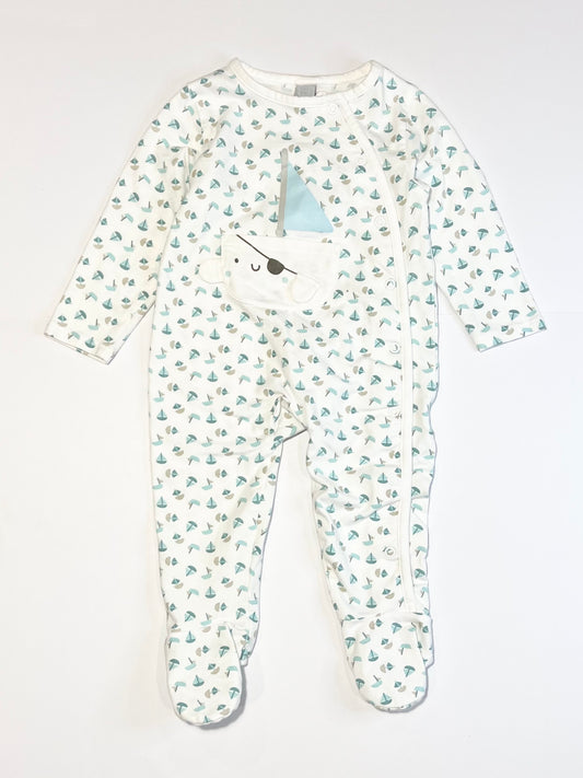 Sailboats onesie - Size 9-12 months