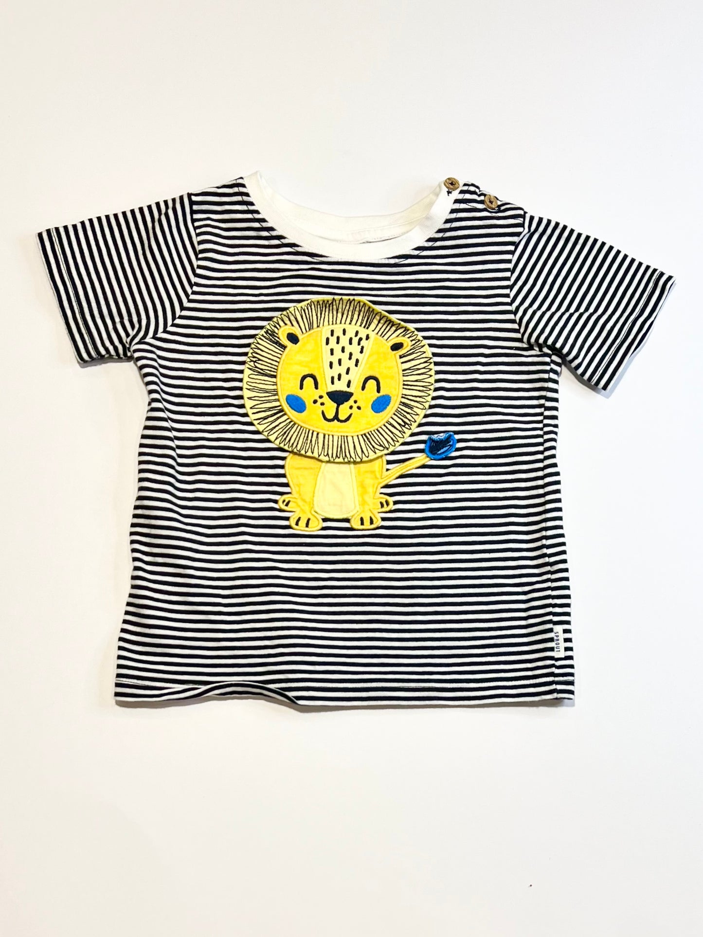 Striped lion tee - Size 2