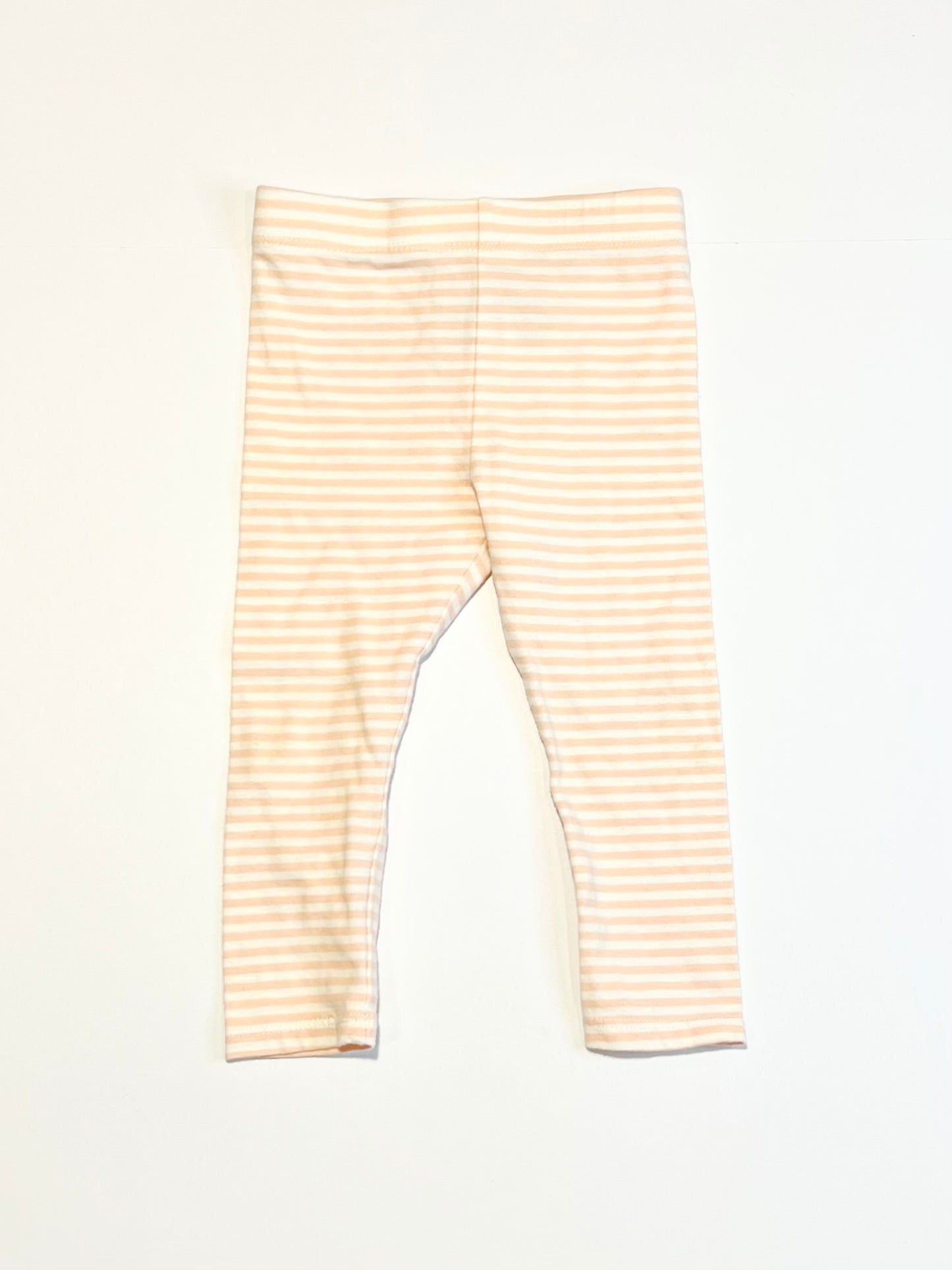 Pink striped leggings - Size 6-9 months