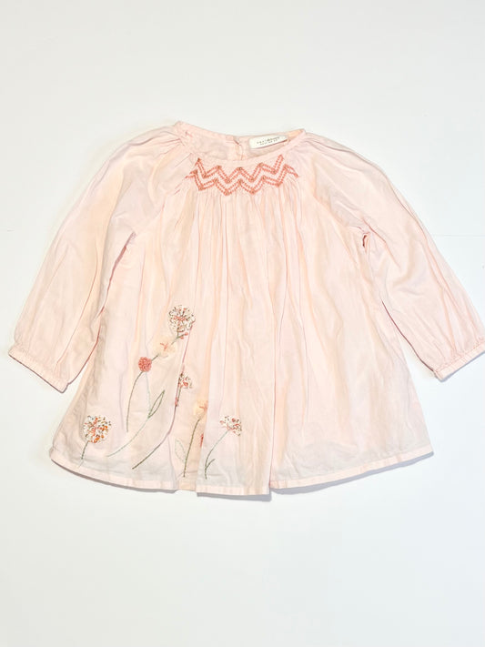 Smocked cotton dress - Size 6-9 months