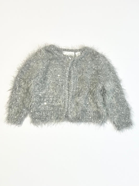 Sequined fluffy cardigan - Size 0