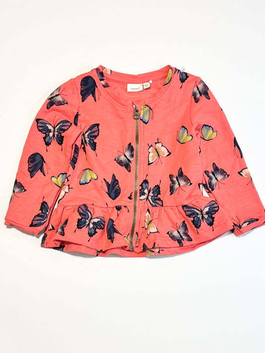 Butterfly zip sweater - Size 9-12 months