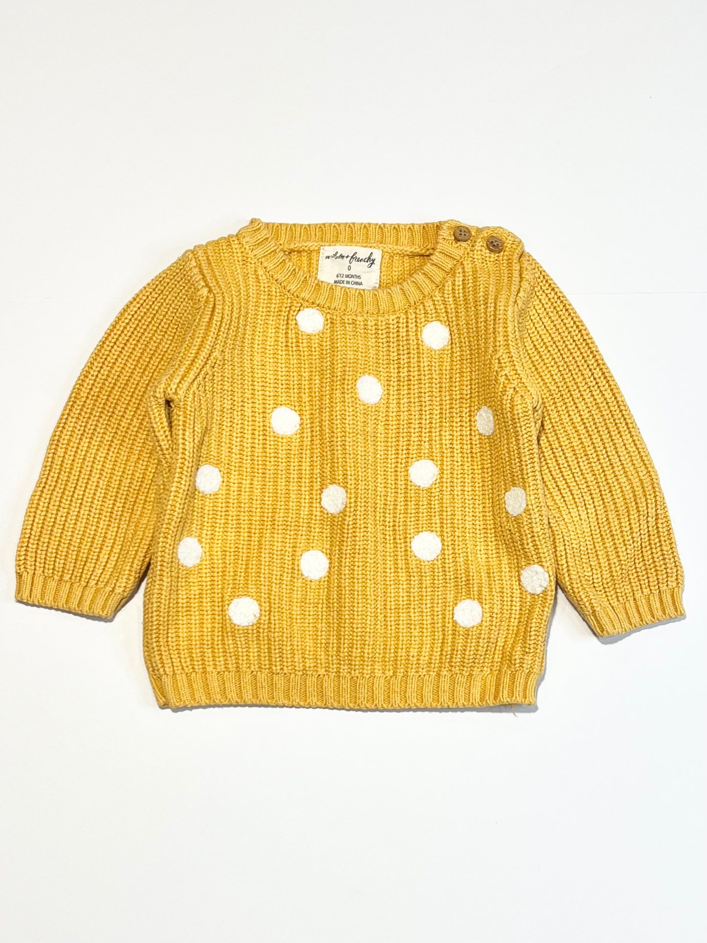 Yellow spot jumper - Size 0