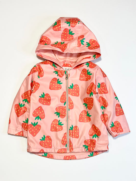 Strawberry rain jacket - Size 9-12 months