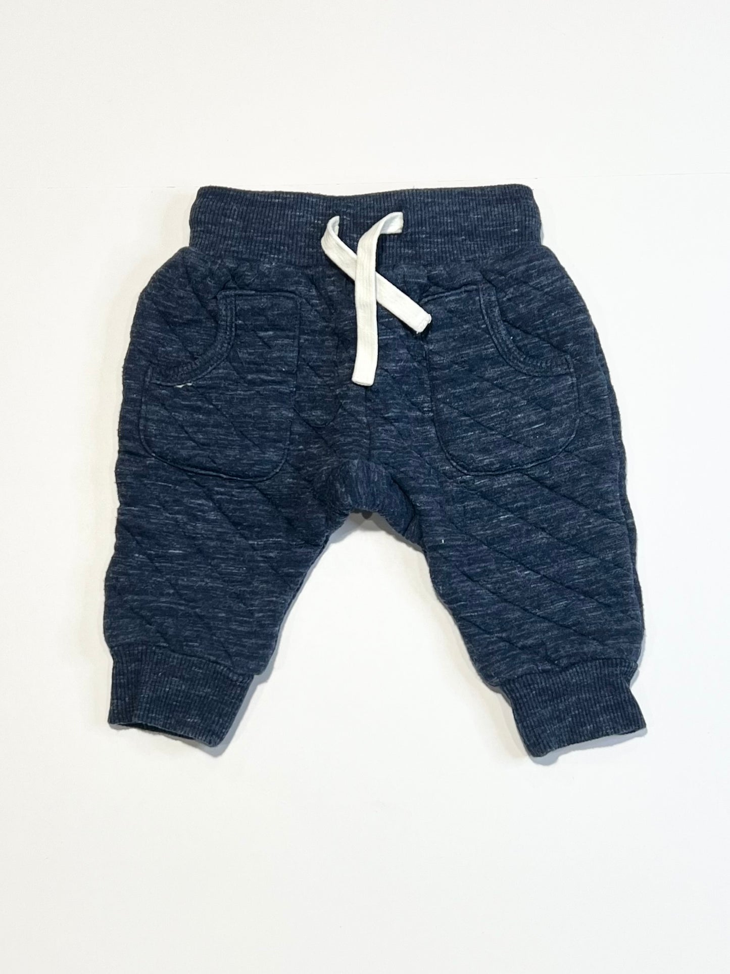 Quilted navy trackies - Size 00