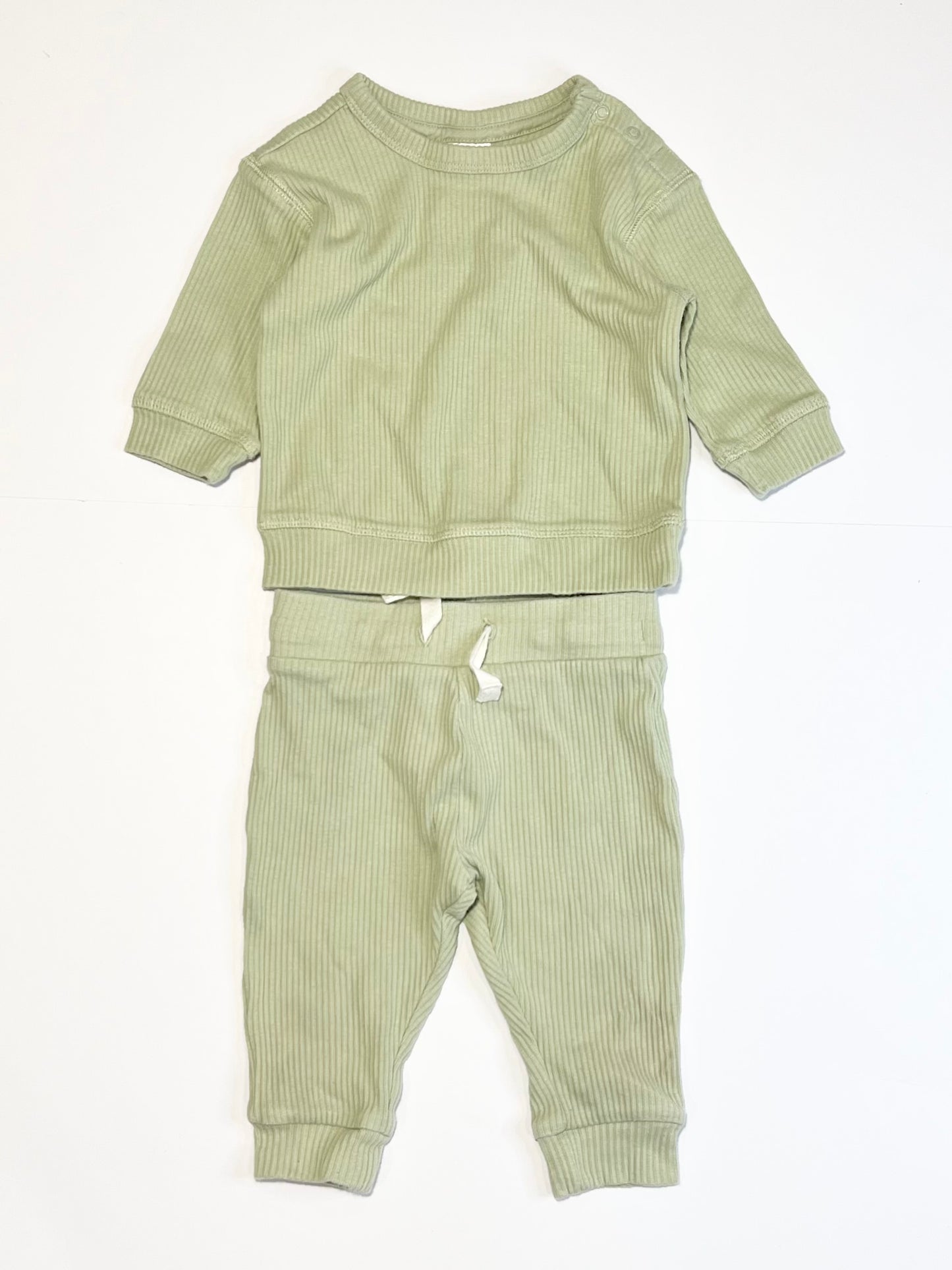Green ribbed set - Size 00