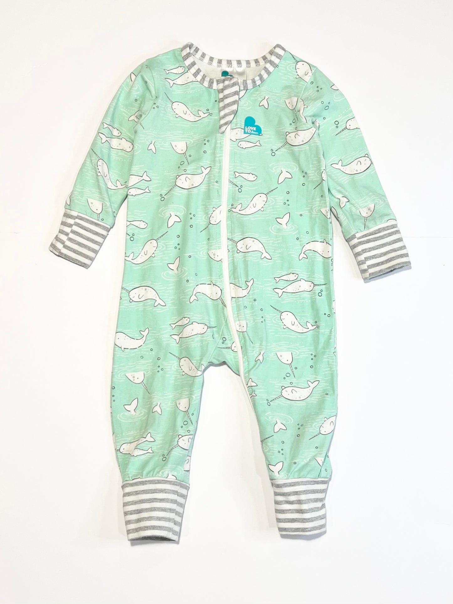Narwhal zip onesie - Size 00