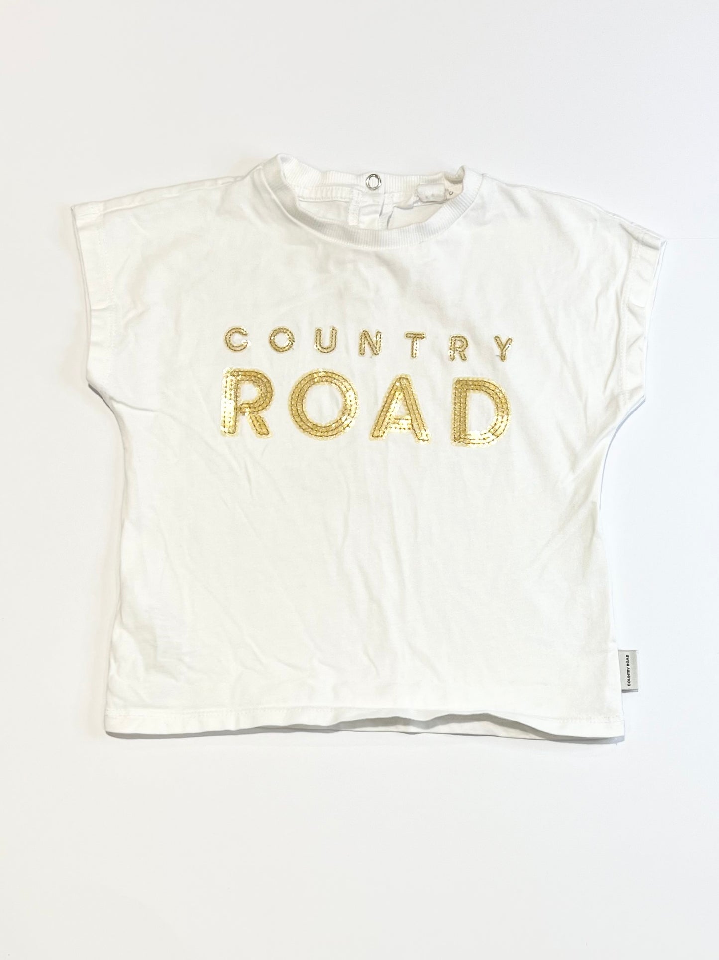 White sequined tee - Size 2