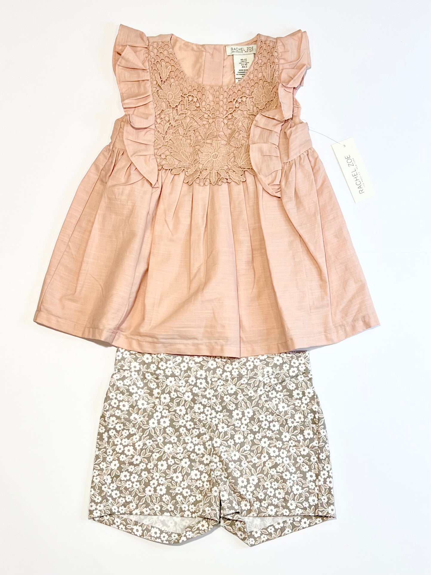 Pink floral set brand new - Size 2