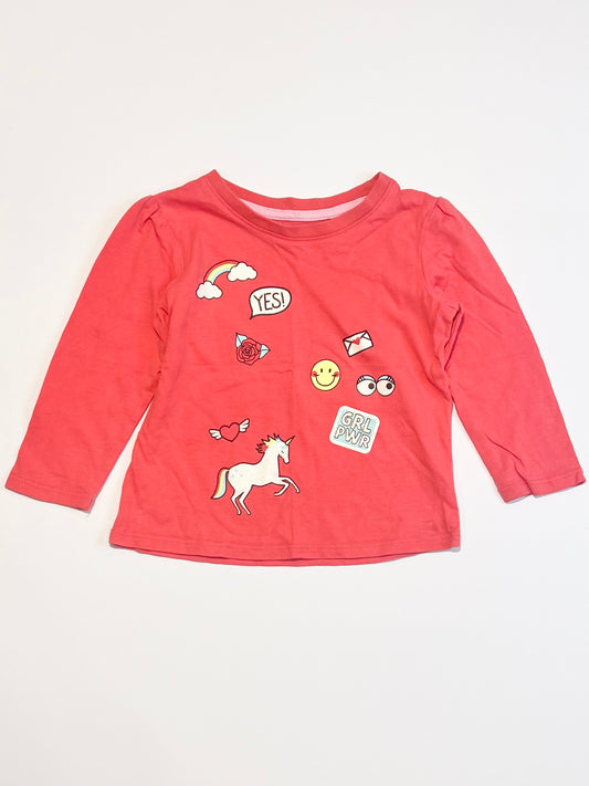 Pink glitter top - Size 1