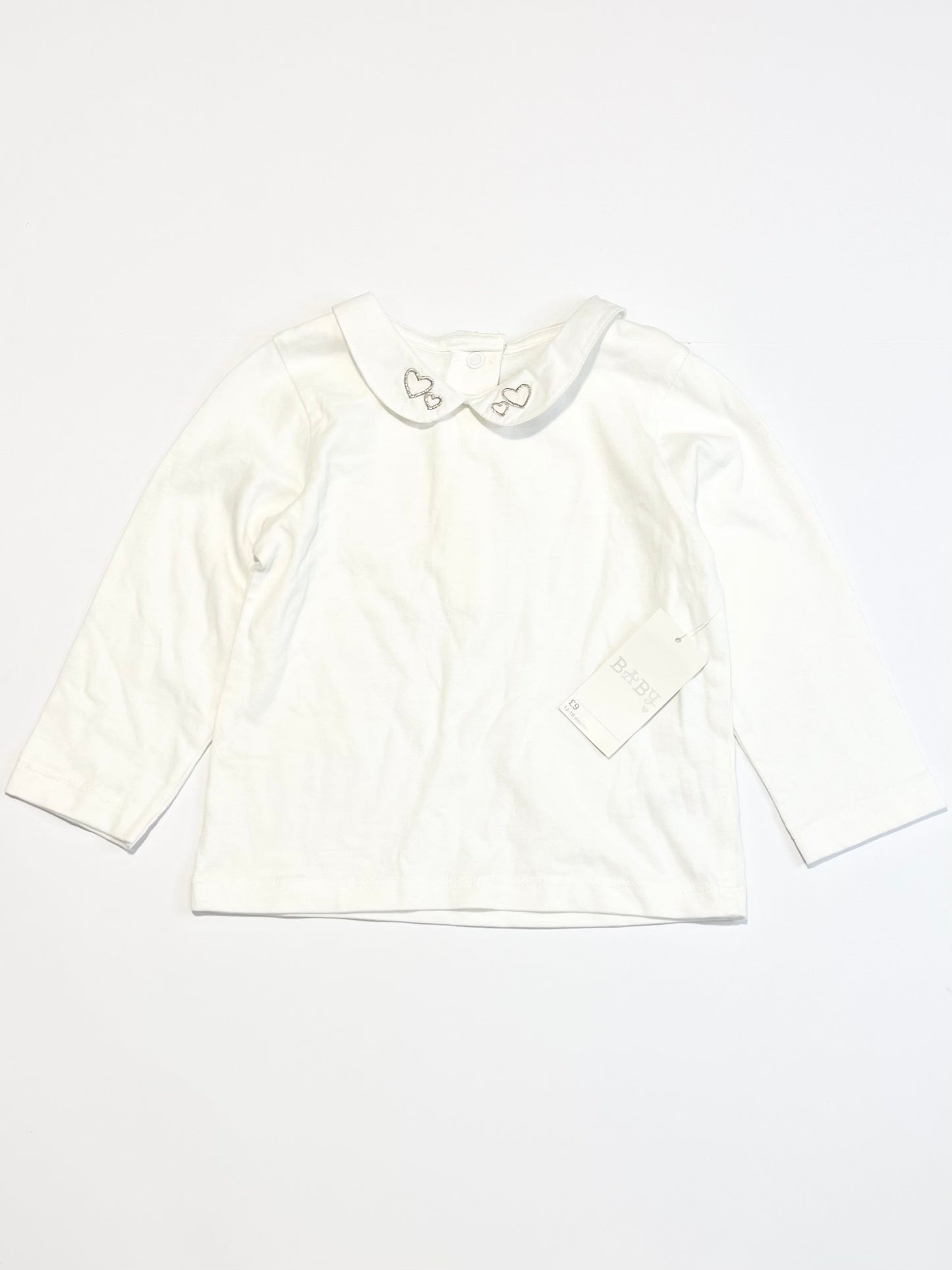 Collared hearts top brand new - Size 1