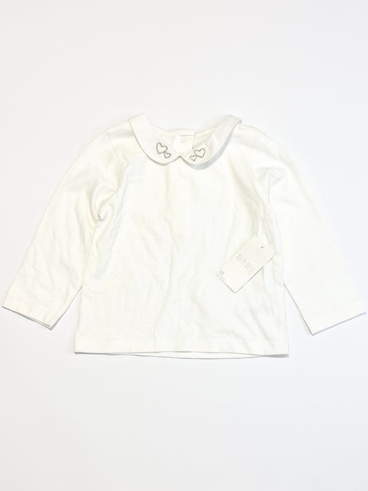 Collared hearts top brand new - Size 1