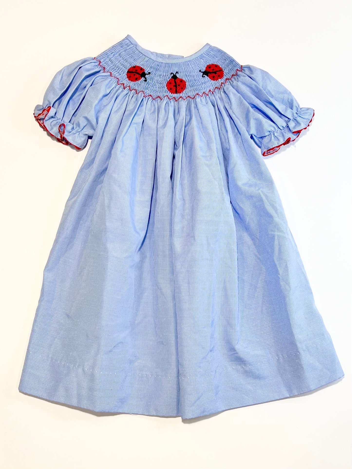 Smocked lady bug dress - Size 2