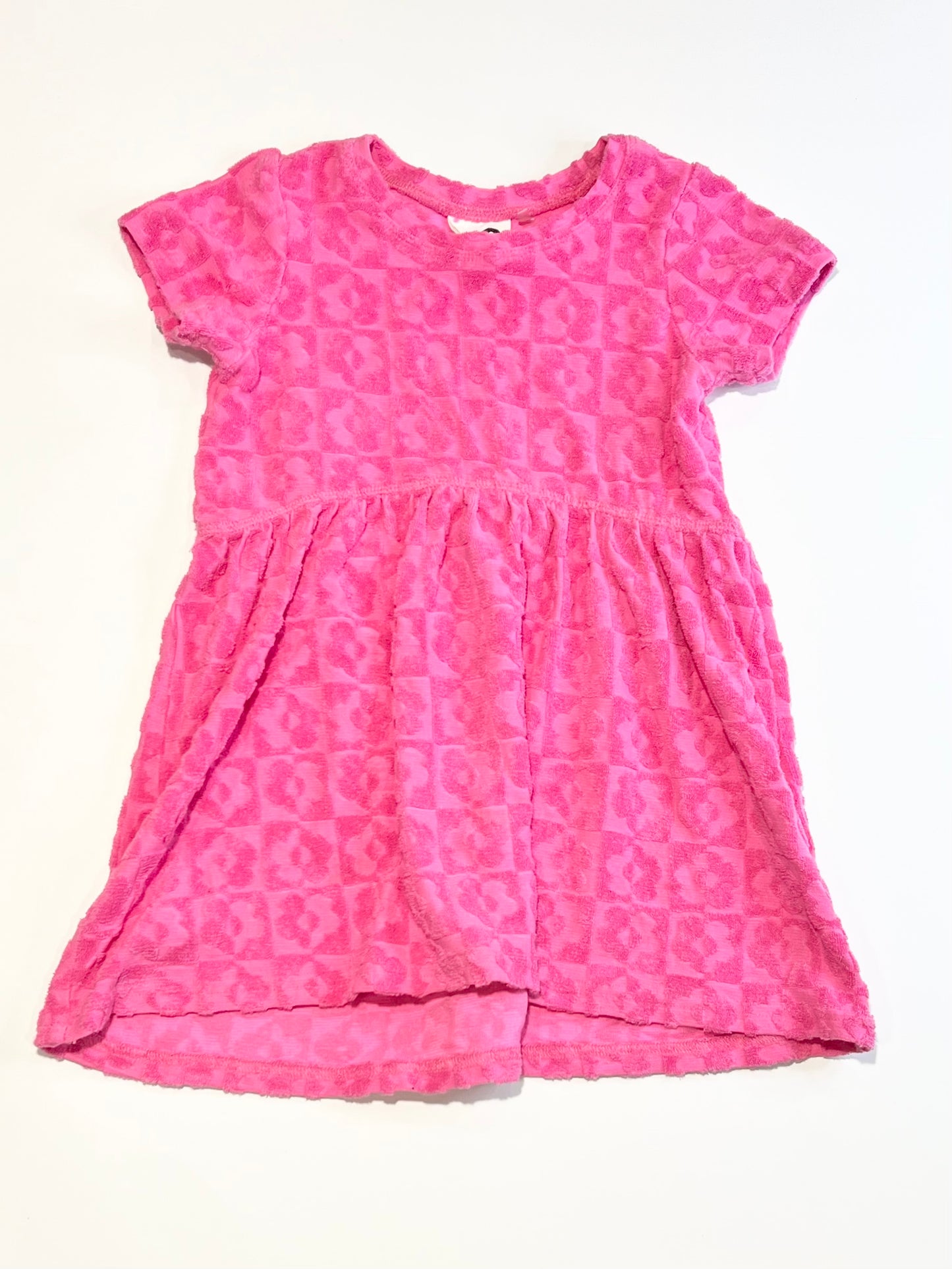 Pink terry dress - Size 2
