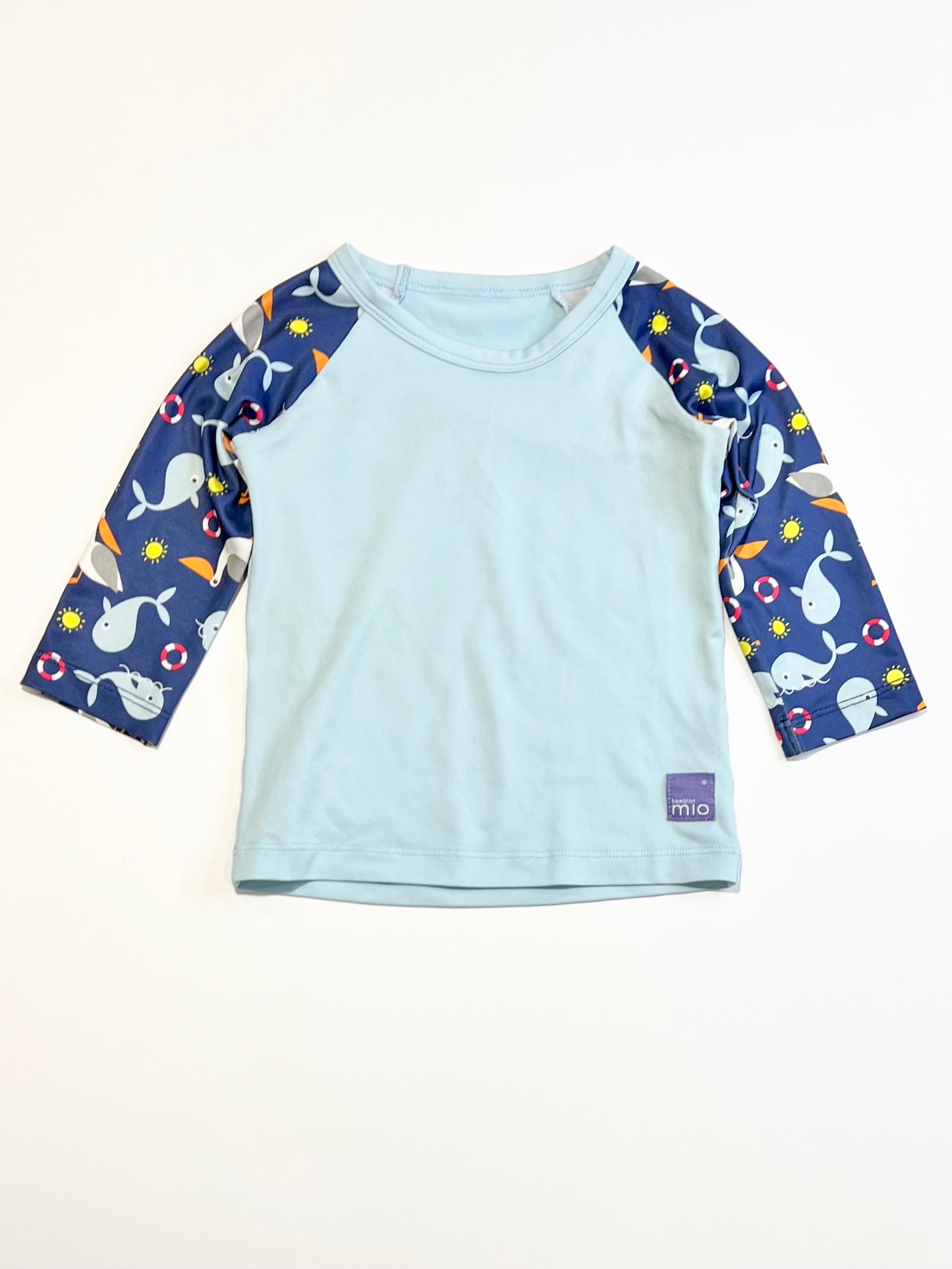 Pelicans and whales rashie - Size 1