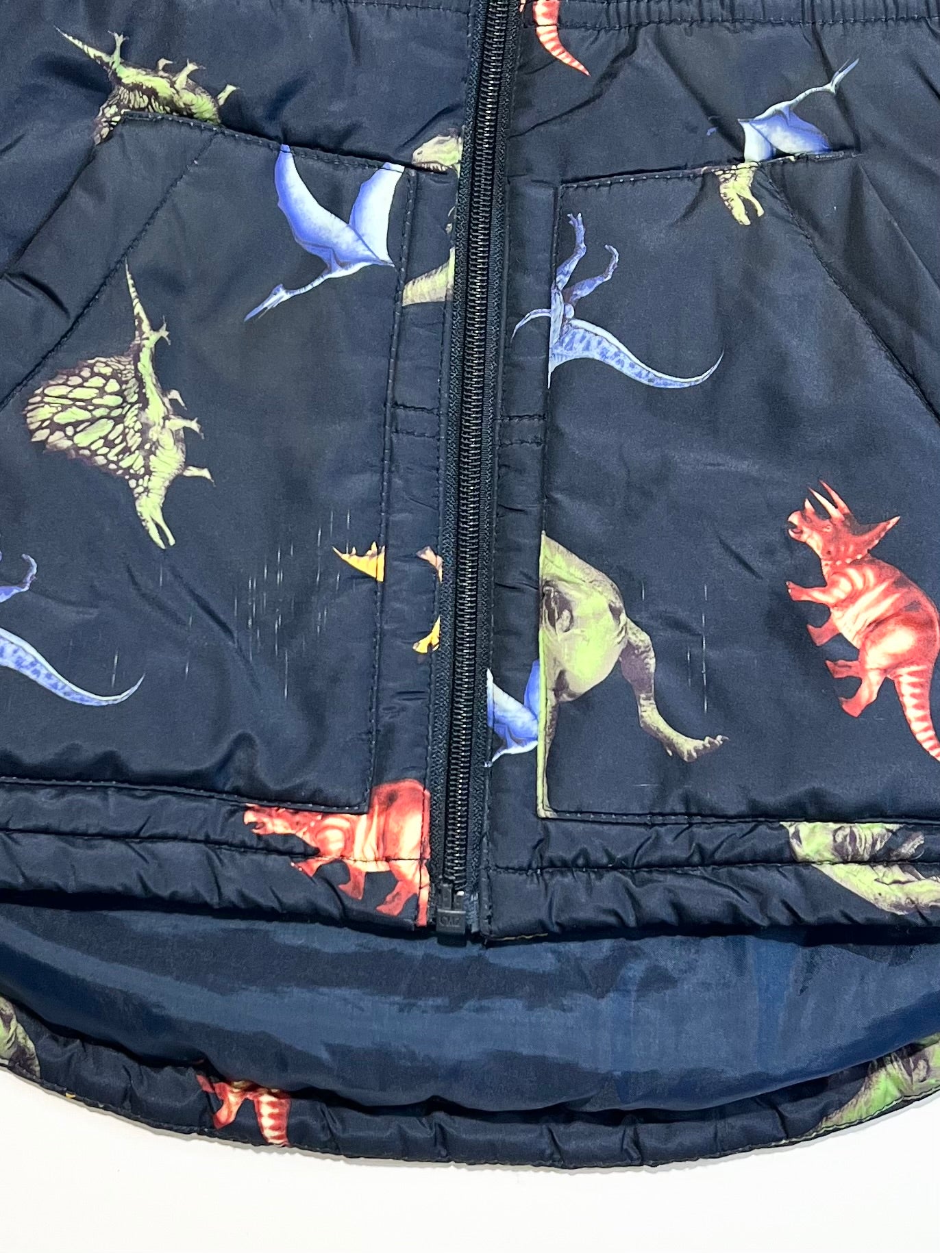 Navy dinos puffer vest - Size 5