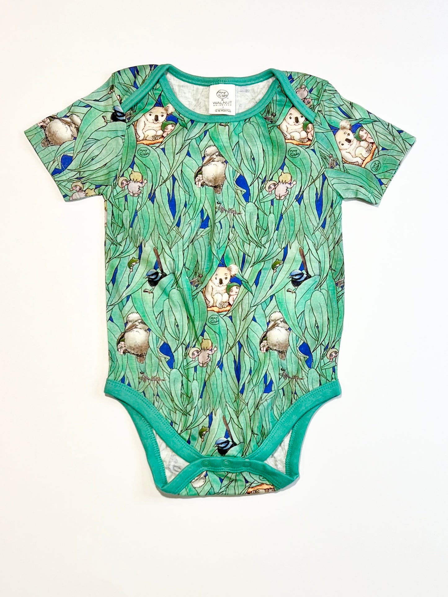 Green characters bodysuit - Size 1