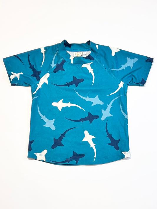 Green sharks rashie - Size 5