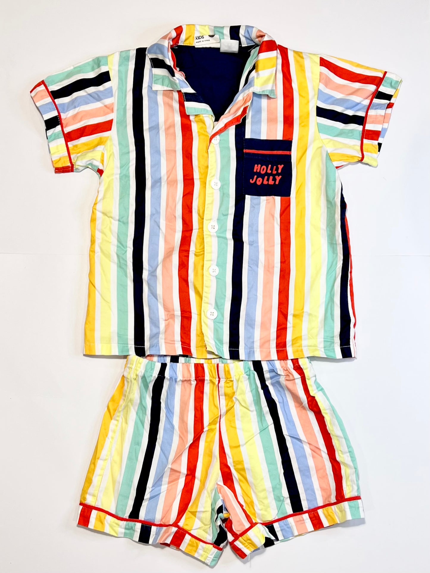 Striped Christmas pyjamas - Size 5