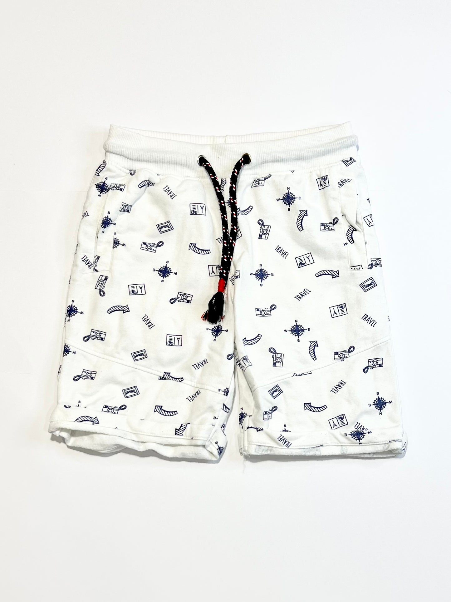 White terry shorts - Size 5-6