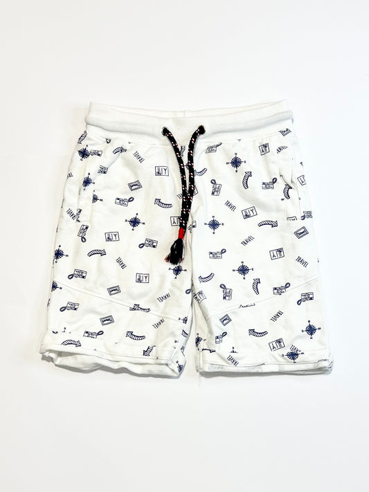 White terry shorts - Size 5-6