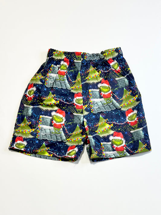 Christmas Grinch shorts - Size 5