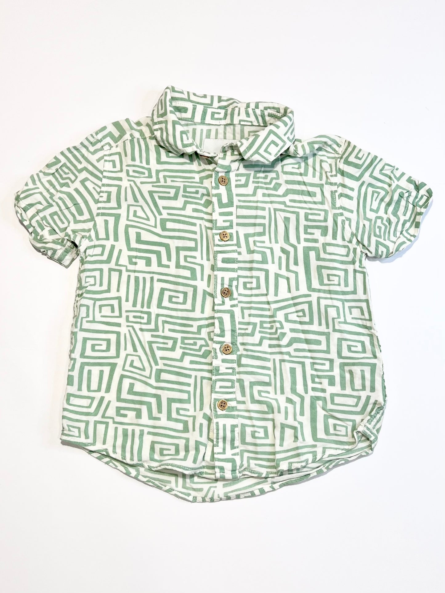 Green viscose shirt - Size 5