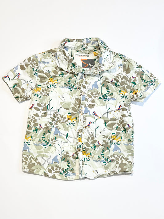 Green leafy shirt - Size 5