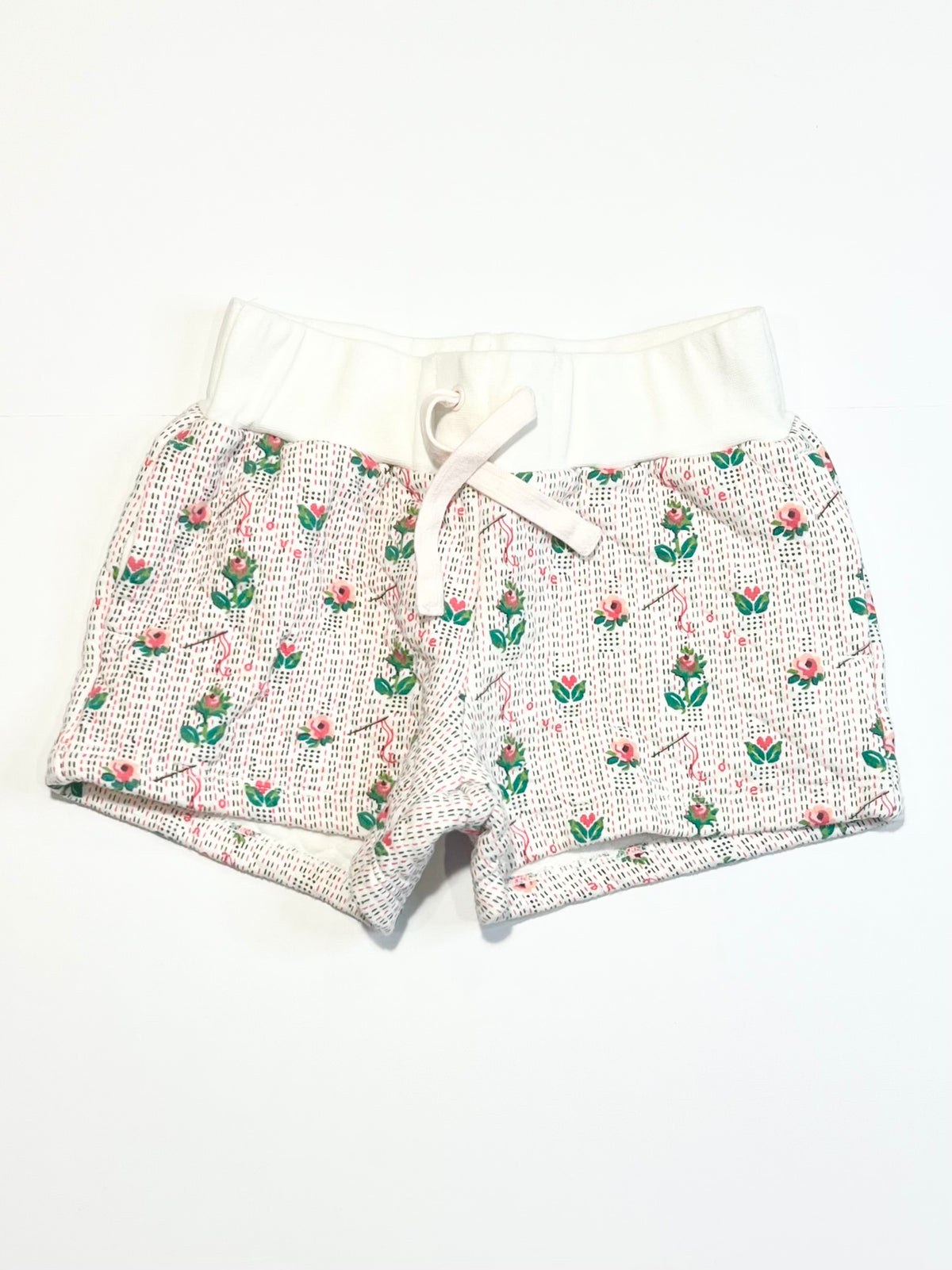 Quilted floral shorts - Size 2-3