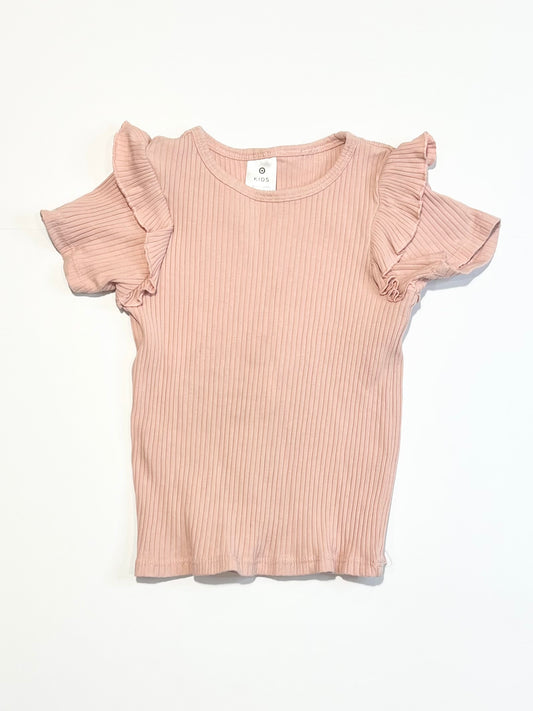Ribbed ruffle tee - Size 2