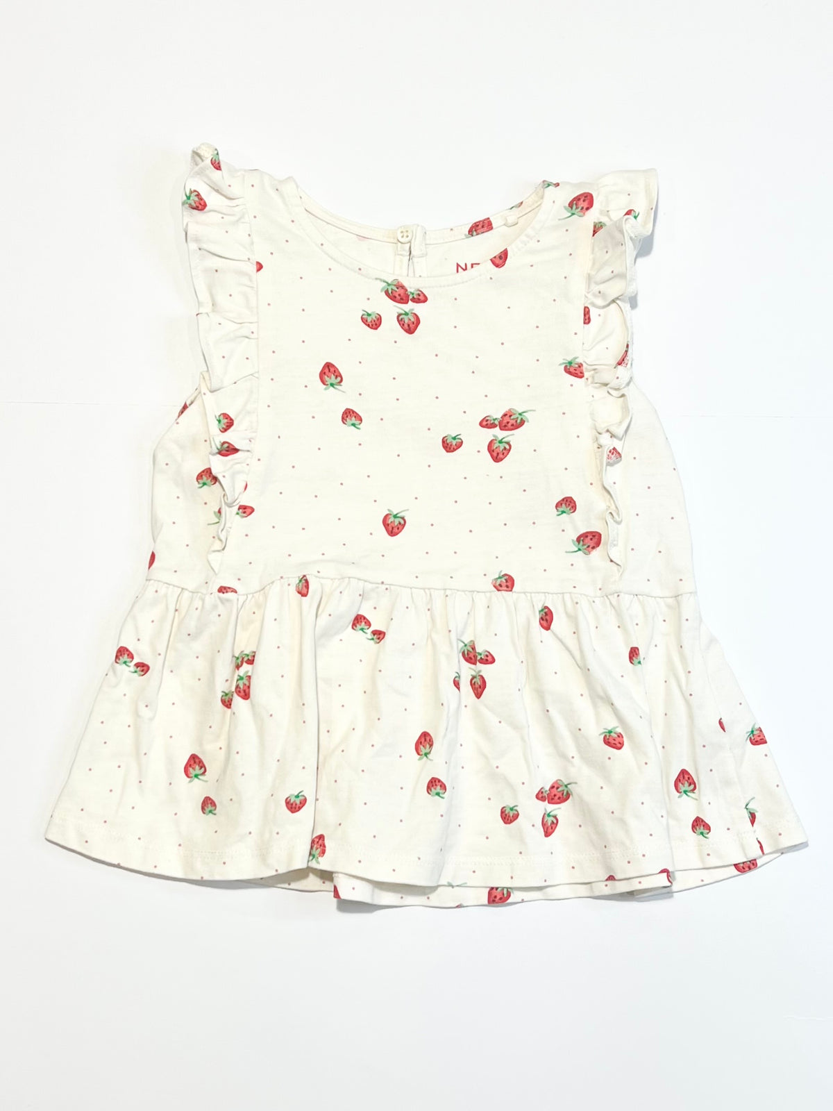 Strawberry ruffle top - Size 2-3