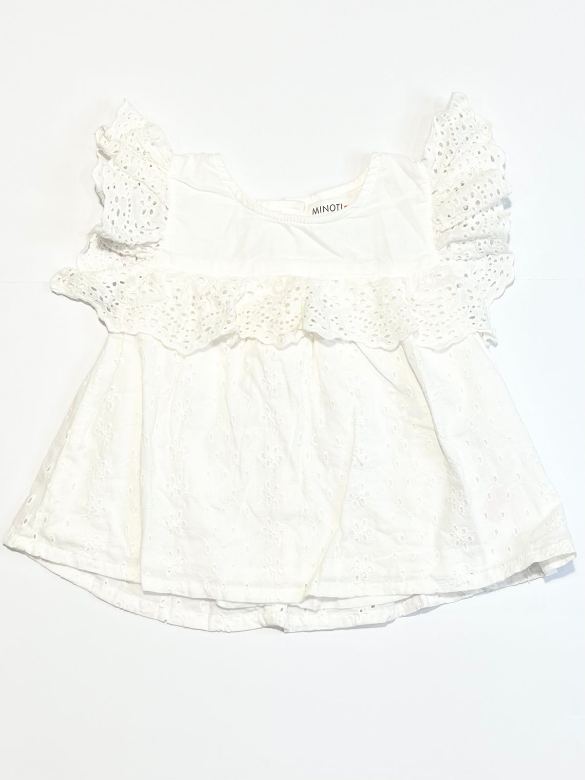 Ruffle broderie top - Size 2