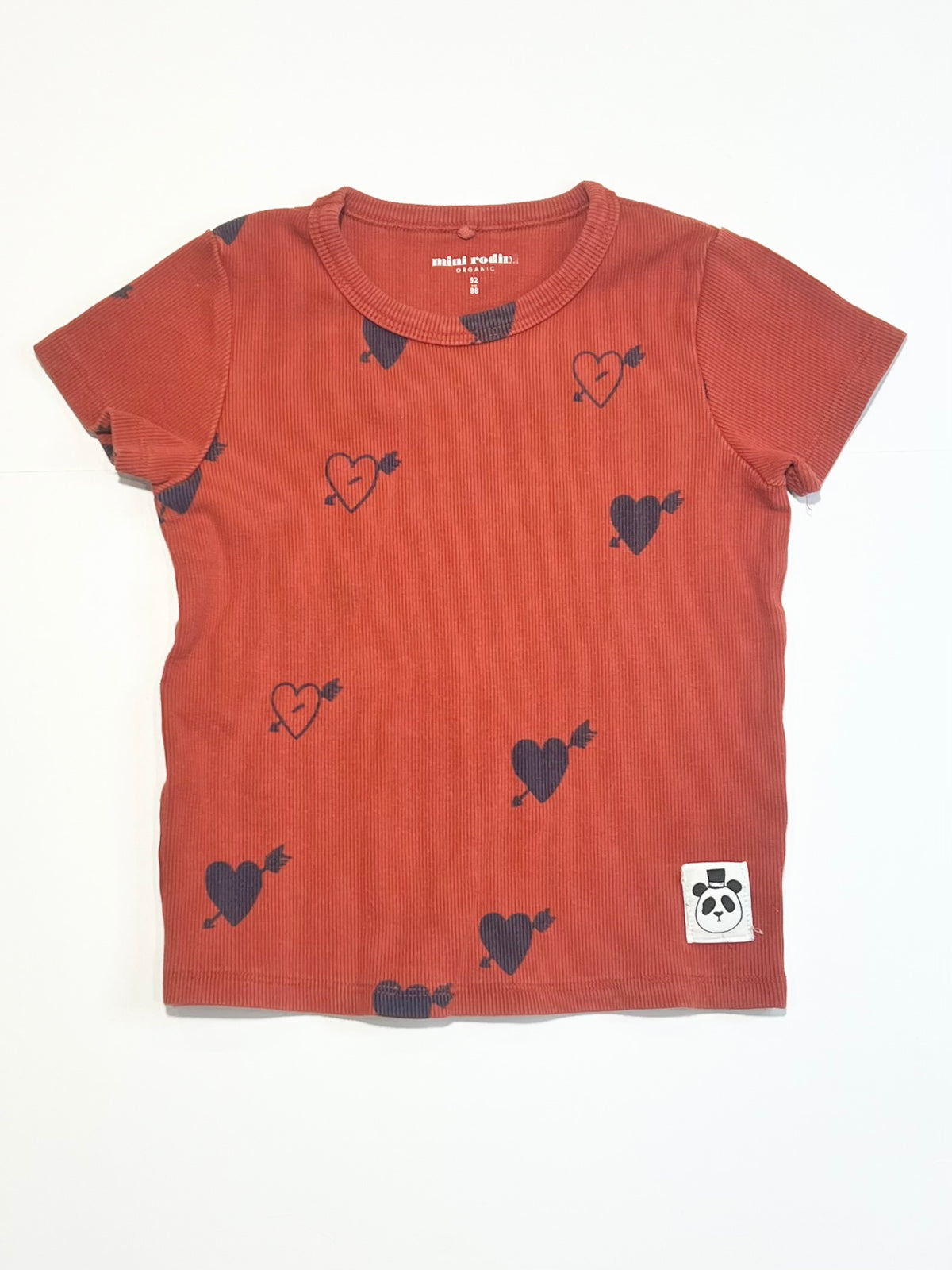 Ribbed hearts tee - Size 2-3