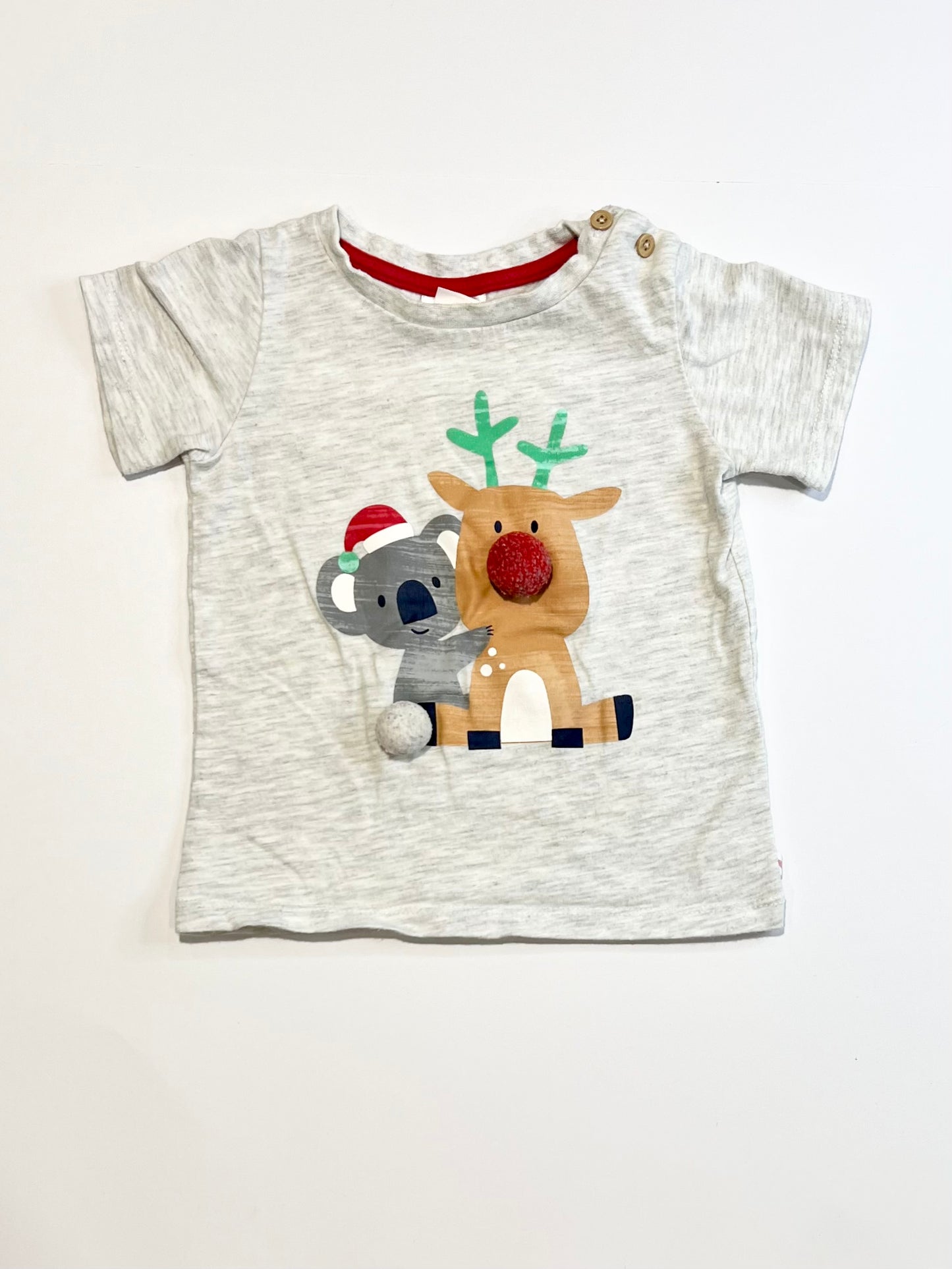 Christmas pompom tee - Size 1