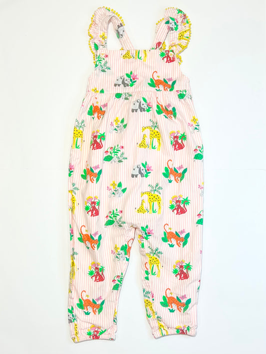 Striped animals jumpsuit - Size 2-3