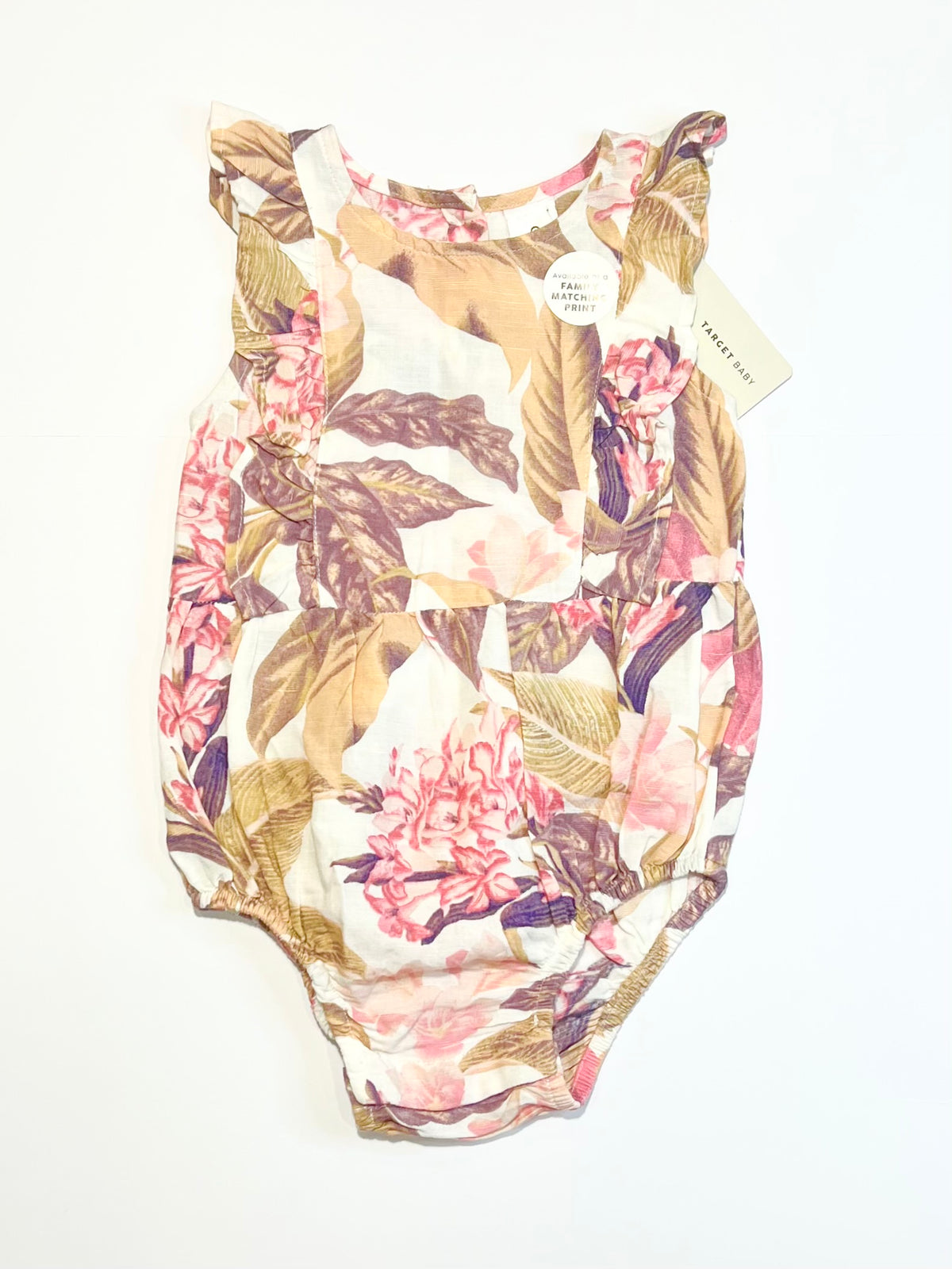 Leafy woven romper brand new - Size 2