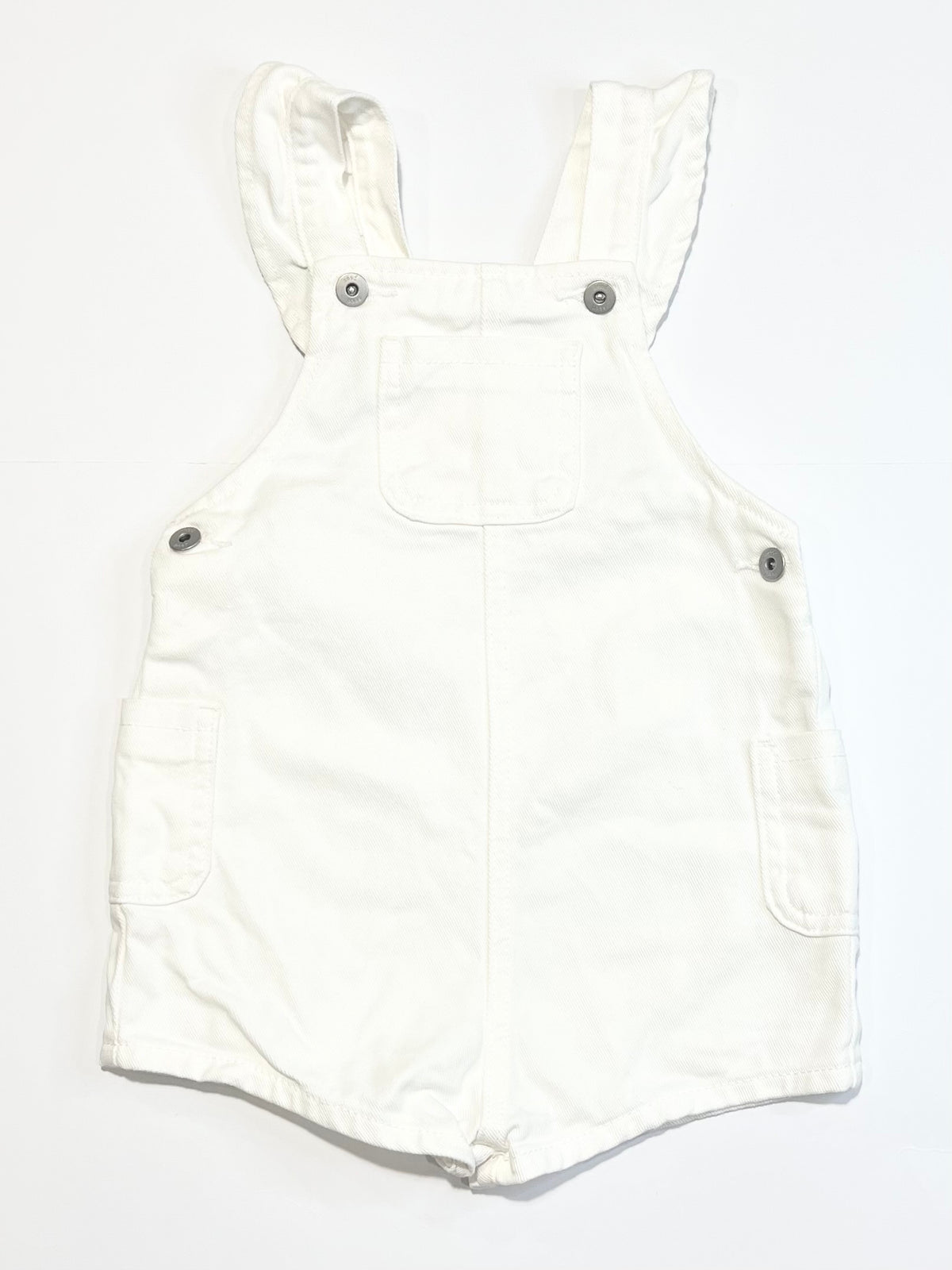 White denim shortalls - Size 2