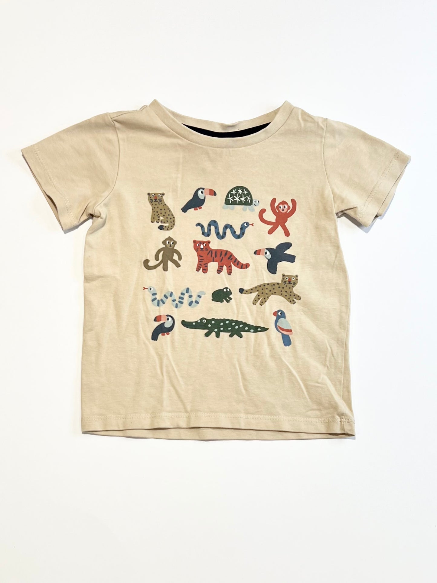 Tan animals tee - Size 1