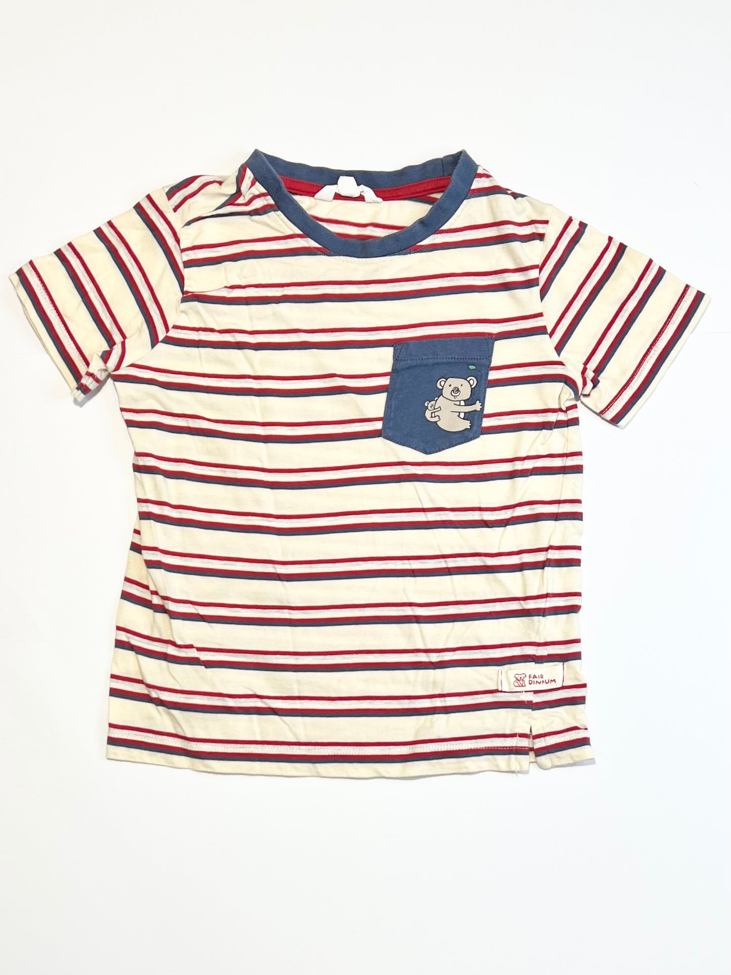 Striped koala tee - Size 5