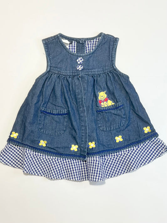 Vintage denim Pooh dress - Size 2