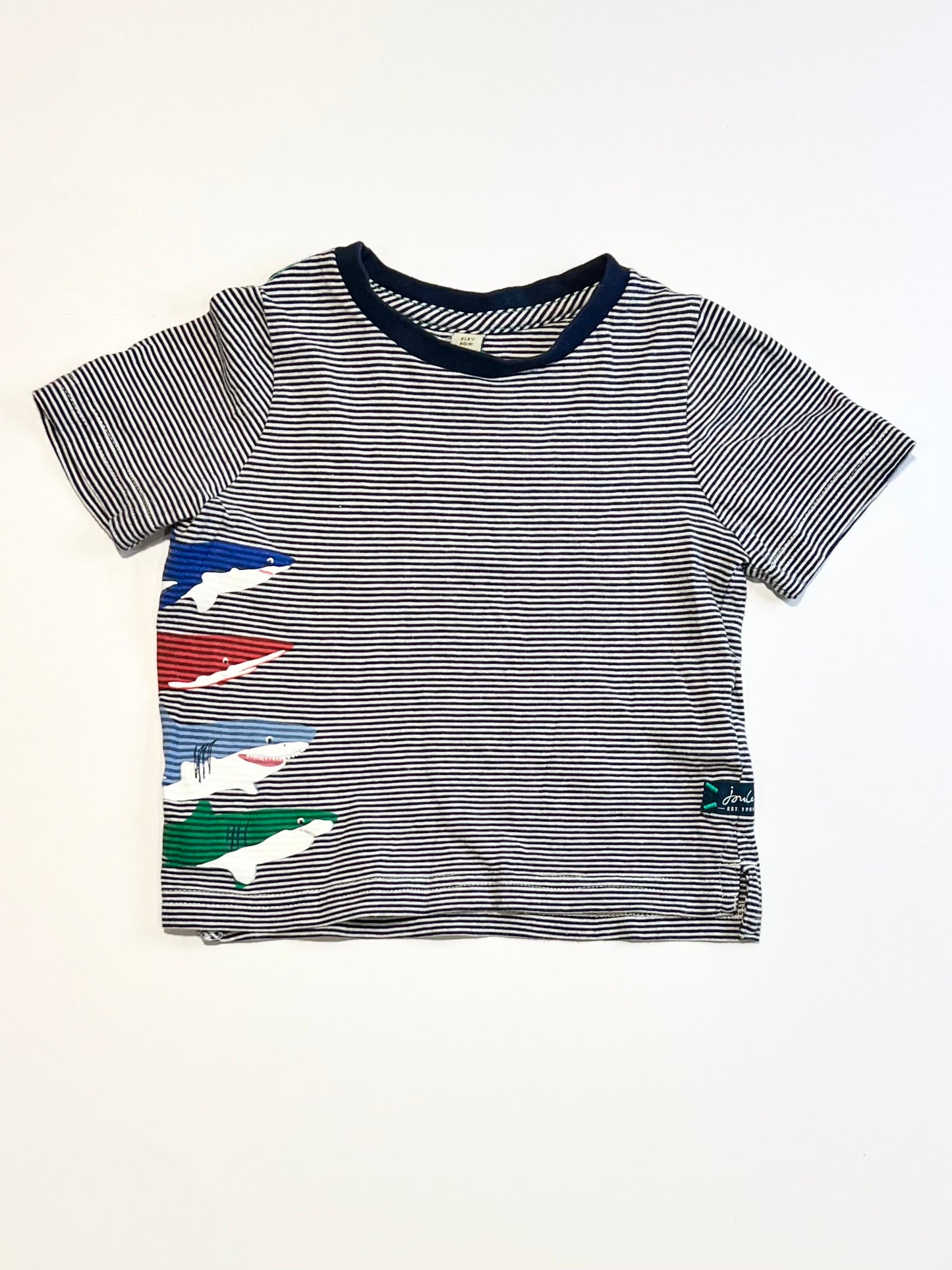 Striped sharks tee - Size 1