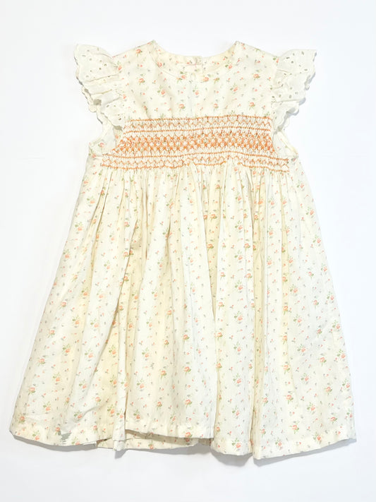 Floral smocked dress - Size 2