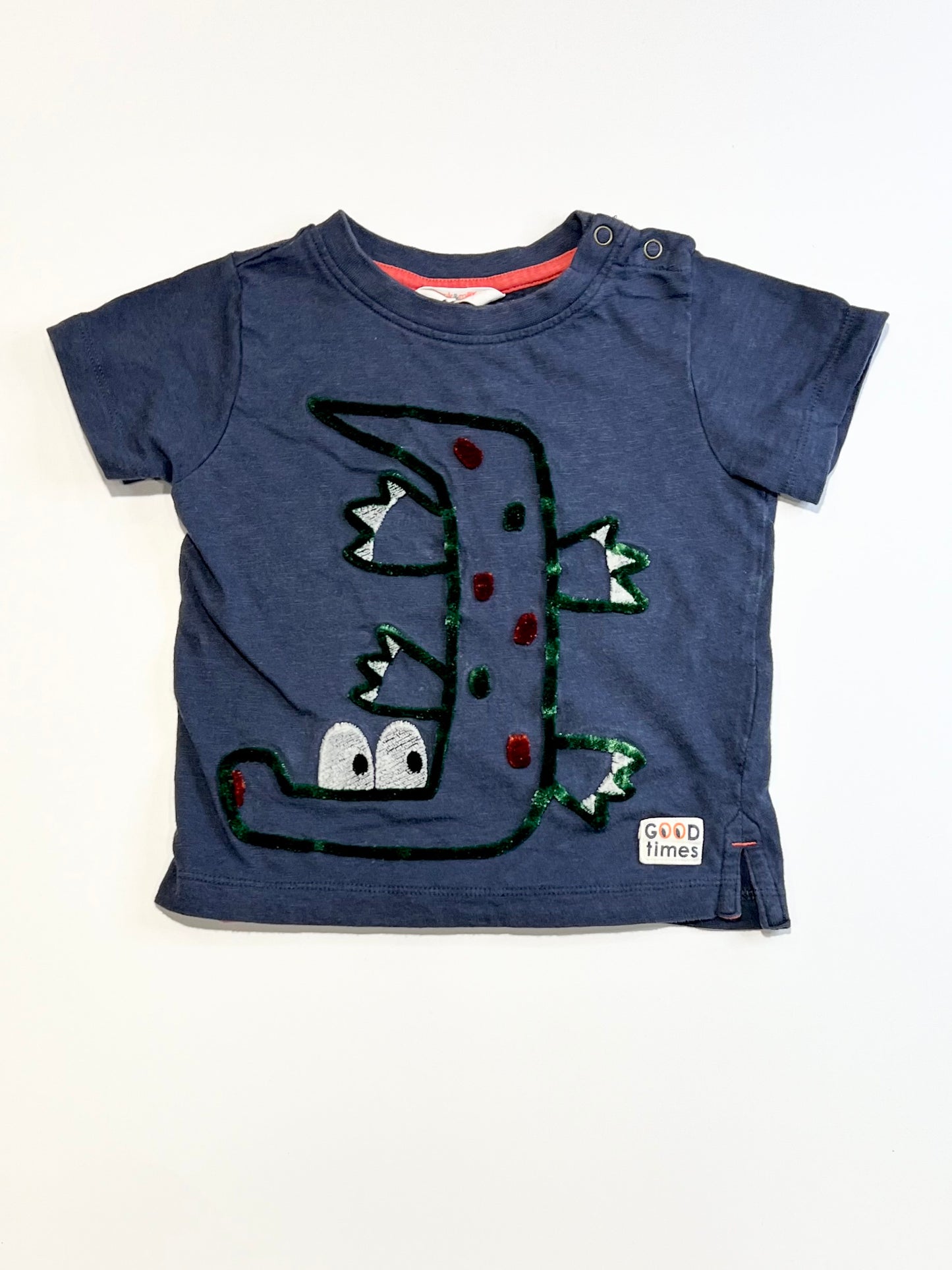 Navy croc tee - Size 1