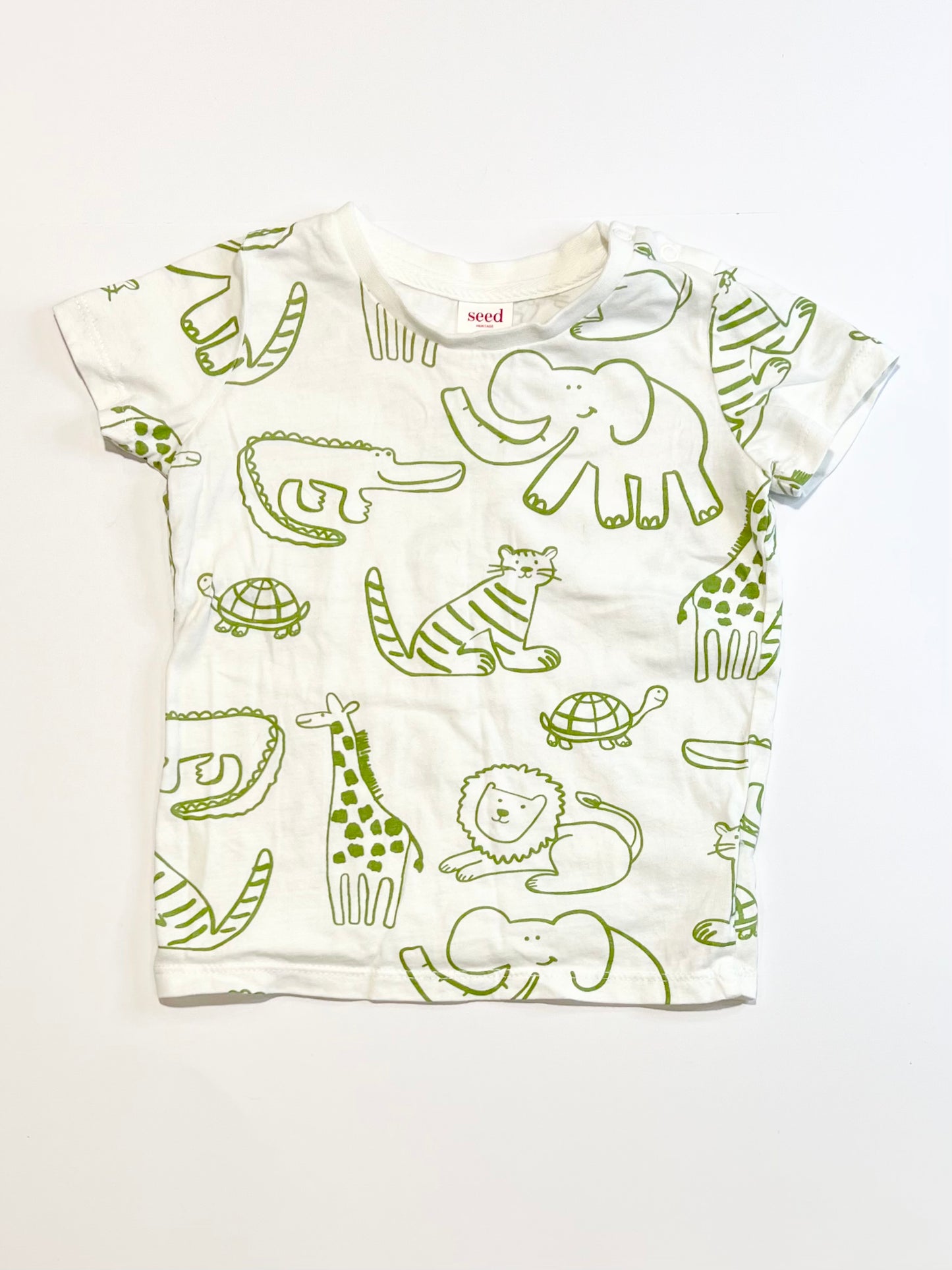 Green animals tee - Size 1