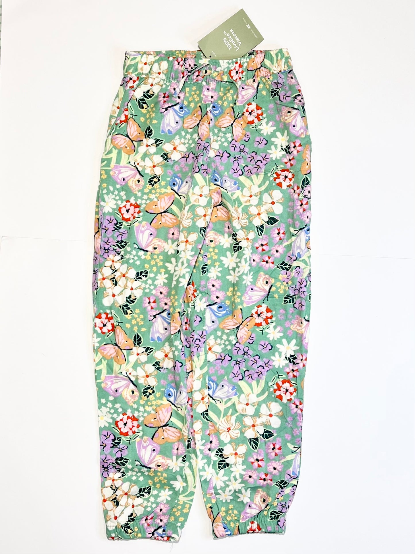 Viscose floral pants brand new - Size 5-6