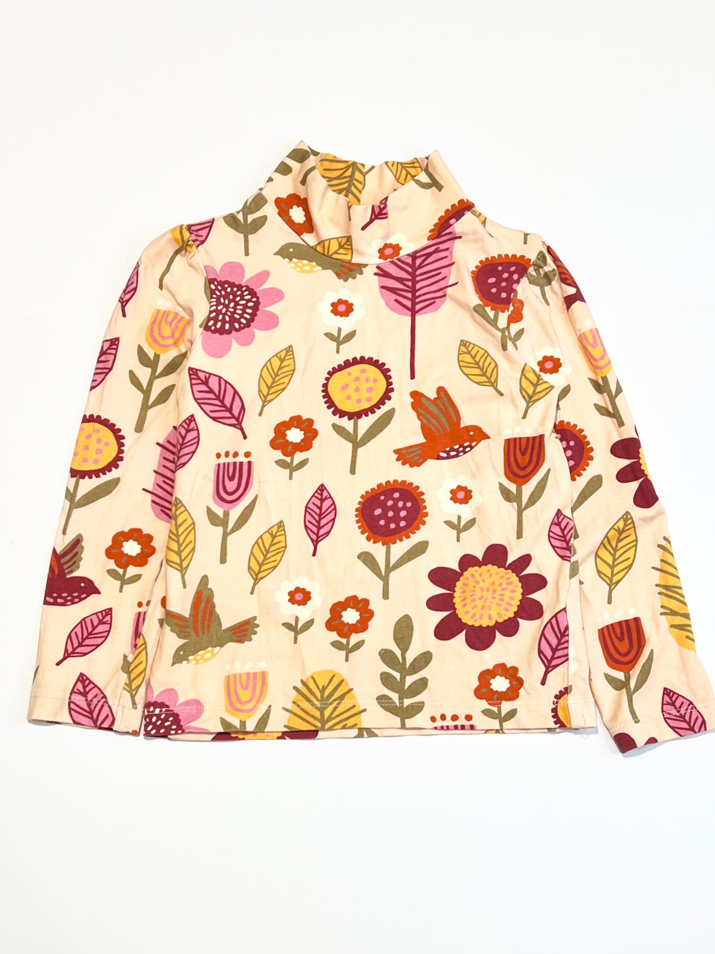Flowers and birds skivvy - Size 5