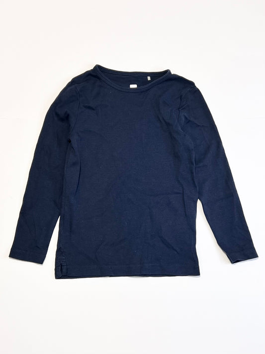 Navy ribbed top - Size 5