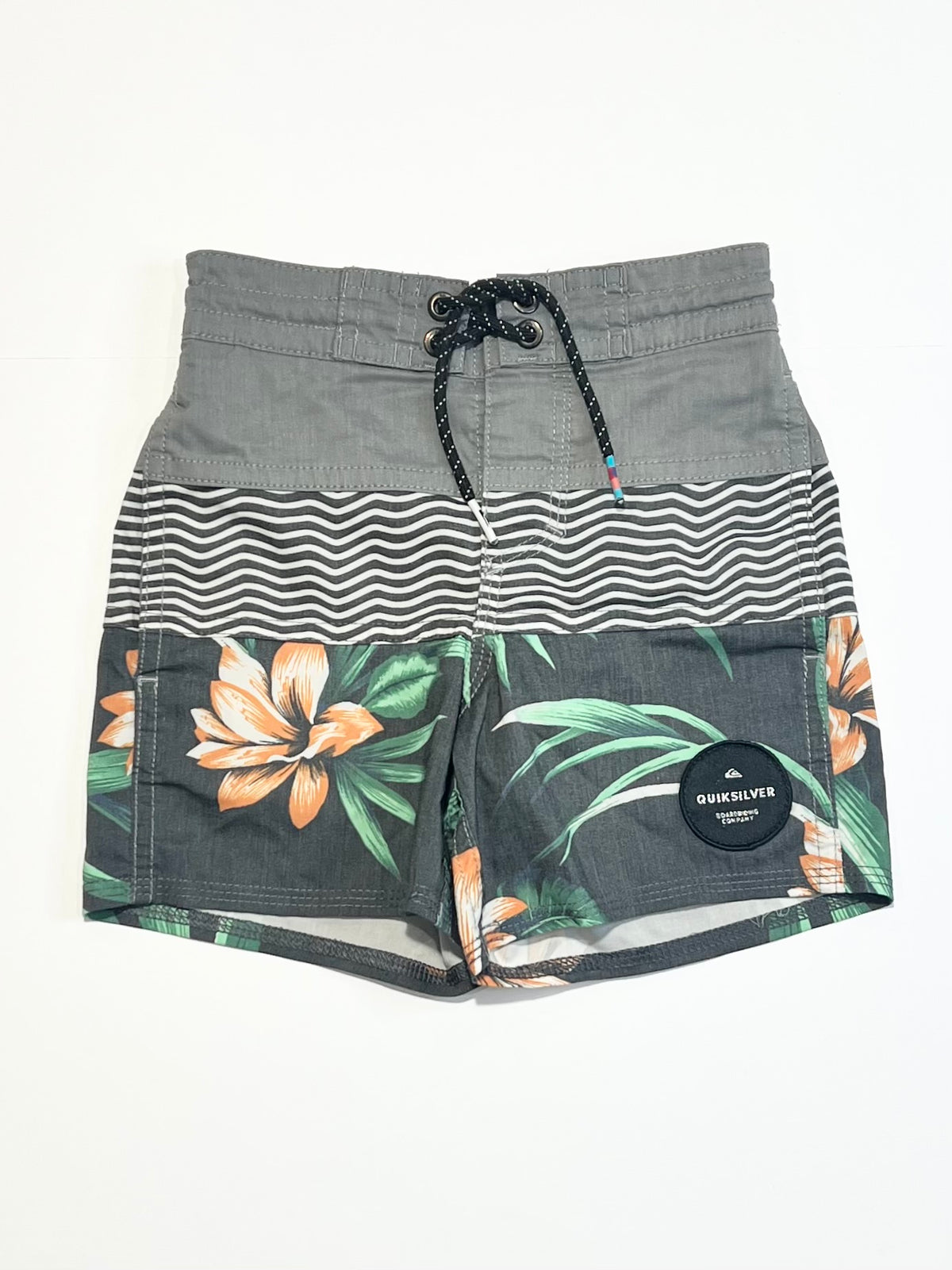 Striped floral boardies - Size 3