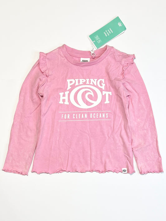 Pink ruffle top brand new - Size 5