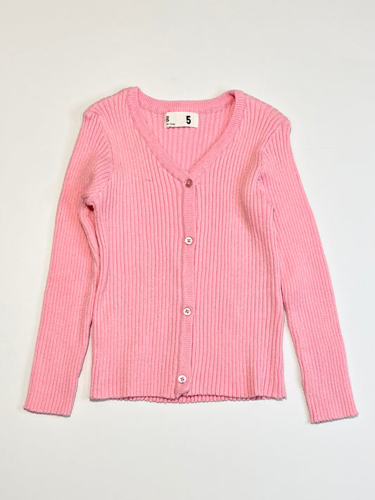 Ribbed sparkle cardigan - Size 5